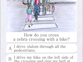 A zebra crossing